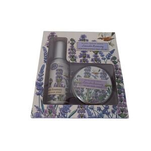 Michel Design Works Lavender Rosemary Room Spray & Travel Candle Gift Set NEW